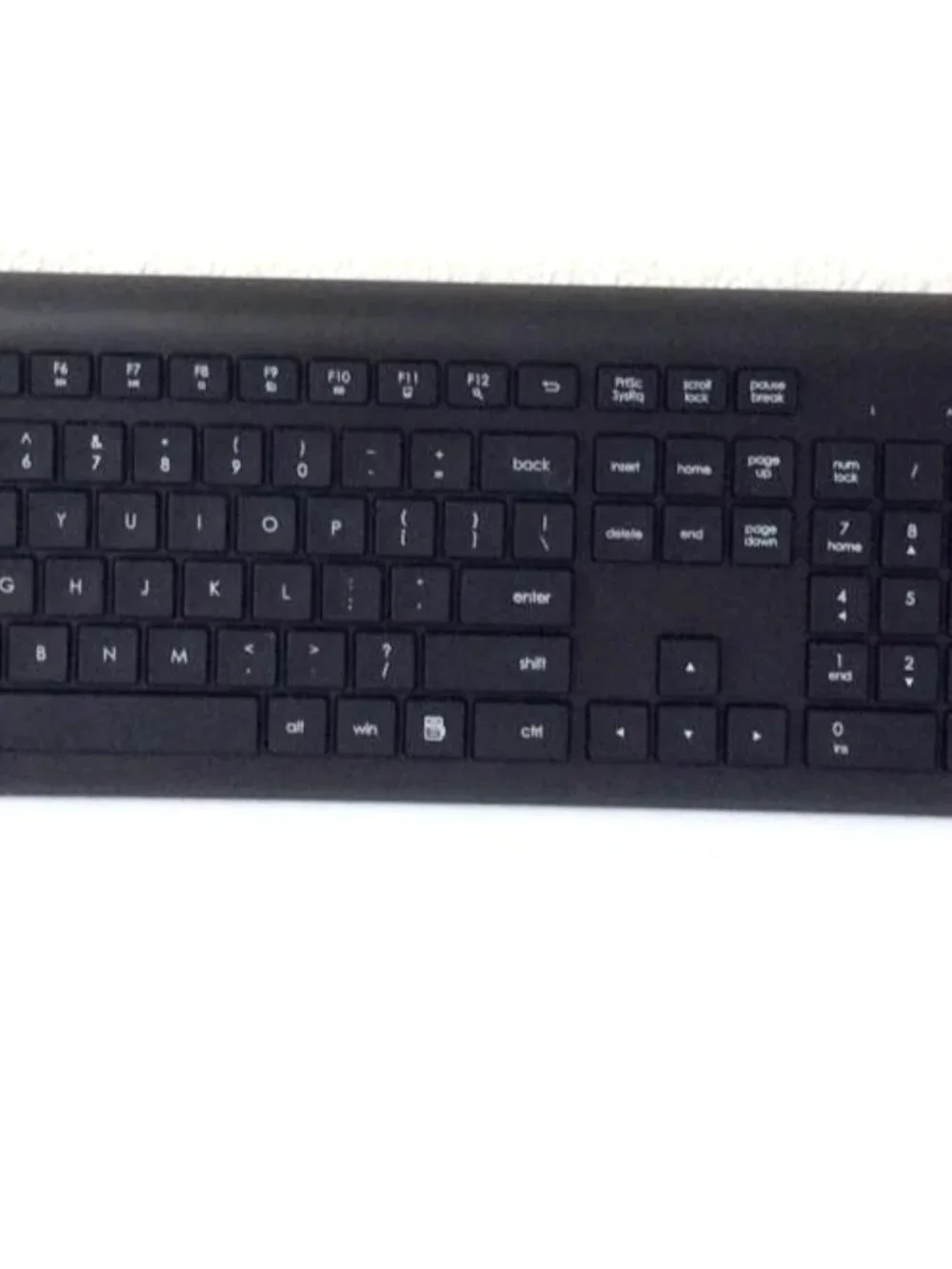 Wireless Keyboard & Mouse Combo – Black – USB Receiver – Quiet Slim Design (New)